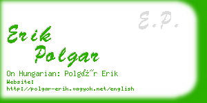 erik polgar business card